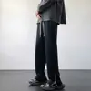 Otoño/Invierno 2026 Ropa Urbana Americana Estilo Funcional Pantalones Largos Rectos con Cordón Unisex Hip Hop Sueltos Versátiles Casuales