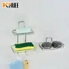 Estante para jabón de acero inoxidable, caja de jabón de pared, resistente al agua, soporte para jabón creativo, estante de baño con drenaje