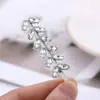 Grampo de cabelo F1713 presilha de palavra estilo menina temperamento strass franja cabelo solto clipe lateral pequeno requintado acessório de cabeça