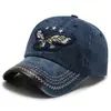 Sombrero de Béisbol Retro Desgastado Lavado con Parte Superior Suave Exclusivo Transfronterizo Tendencia para Hombres y Mujeres Calle Todo Combina Bordado Visera Curva