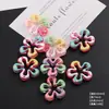 Llavero Colgante de Acrílico DIY Hecho a Mano con Flores de Puntos y Corazones Pintados a Mano por Ambos Lados, Materiales y Accesorios para Joyería