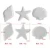 Jiahui Mei Molde de Silicona para Bandeja de Yeso Estrella de Mar Shell DIY Molde de Almacenamiento para Plato de Concha Marina de Resina Epoxi