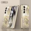 Funda para teléfono móvil Samsung zfold6, nueva funda plegable creativa con revestimiento de mármol y vidrieras.