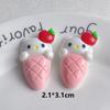 Cono de gato rosa brillante accesorios de resina pegamento crema accesorios para el cabello anillo para el cabello diy funda para teléfono taza de agua papelería pegatinas