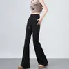 Pantalones acampanados grises para mujer, nuevos pantalones deportivos casuales de cintura alta para primavera-verano, pantalones de campana holgados estilo americano para estilizar