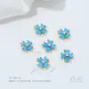 Colgante de Corazón con Zirconia de Trébol de Cuatro Hojas Color Conservante Chapado en Oro de 14K Accesorio para Cadena de Pulsera Pendiente Hecho a Mano DIY