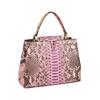 2026 Nuevo Bolso Cubo Exquisito de Moda, Bolso de Mano de Cuero Brillante de Lujo Ligero con Estampado de Serpiente, Bolso de Hombro Cruzado de Moda