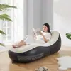 Nuevo sofá inflable con forma de ola transfronterizo para acampar al aire libre, portátil, plegable, sillón reclinable perezoso de PVC flocked engrosado para una persona