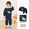 Kaka Panda Roupas Infantis Conjunto de Moletom com Gola Polo Infantil Roupas de Outono para Meninos Roupas para Meninas Conjunto de Duas Peças de Outono para Bebê