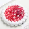 Cuentas de Luz UV Cuentas Redondas de Resina Cuentas Sueltas Material para Pulsera Pulsera Collar Accesorios de Joyería