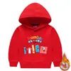 Conjunto de dos piezas de sudadera con capucha para niños y niñas para otoño e invierno, estilo nuevo, forro polar, engrosado, ropa de invierno cálida