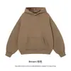 Ropa de Mujer Cai Xiang Dao Otoño e Invierno Forrada de Polar 350G Versión Corta BOXY Estilo Americano Hombro Caído Manga de Farol Sudadera con Capucha para Mujer
