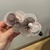 Accesorios para el Cabello Coreanos Rosa y Morado Flor Pinza Banana para el Cabello 2026 Nuevo Pinza Vertical para Cola de Caballo Dulce Temperamento Pinza Retorcida para Recogido para Mujeres