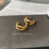Pendientes de Doble Círculo Retorcido Cool de Gama Alta Estilo YibanIns Pendientes de Lujo Accesible para Mujer