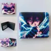 Billetera Corta de Anime Naruto Estilo Personaje Ninja Naruto Sasuke Kakashi Billetera Cartera para Monedas de Piel Sintética