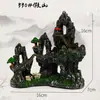 Pequeña roca de resina para acuario pequeña roca decorativa para pecera paisajismo de acuario piedra de roca exquisita roca decorativa para acuario
