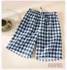 Venta al por mayor Envío directo Primavera Verano Algodón Puro Mujer Pareja Hogar Gasa Pantalones Cortos de Hombre Sueltos Cómodos Se Pueden Usar Afuera Tallas Grandes Pijama
