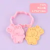 Serie de Conejos con Dibujo Lineal Molde para Galletas 3D Realista Prensa para Galletas Fondant DIY Esencial para Hornear