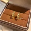 Nuevos Pendientes de Cadena de Moda Pendientes de Aro Nariz de Cerdo para Mujer Lujo Ligero Moda Estilo Minimalista Personalidad Hip-Hop Pendientes de Botón Accesorios
