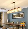Novo Lustre Chinês Sala de Estar Sala de Jantar Zen Três Cabeças Luzes de Sala de Jantar Sala de Chá Lâmpadas Pendentes Modernas Simples Retangulares Balcão de Bar
