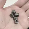 Cuentas de Aleación Color Gunmetal con Mantra de Seis Palabras, Cuentas Sueltas para Pulseras, Collares, Accesorios de Joyería DIY al por Mayor