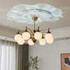 Candelabro vintage estilo francés para dormitorio y sala de estar, estilo retro simple del sur de Asia, lámpara de techo principal creativa y de alta gama totalmente de cobre para dormitorio principal y estudio