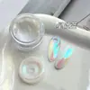 Rojo Neto Nuevo Polvo de Luna Blanco Perla Brillo Polvo de Espejo Blanqueamiento Manicura Uñas Súper Brillantes Decoraciones Arte de Uñas Iridiscente