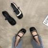 Diseño Nicho Zapatos Pequeños de Cuero Estilo Británico Retro Francés Zapatos de Cuero Pequeños Fragantes Zapatos Mary Jane Planos Zapatos de Mujer de Principios de Primavera