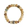 Bodhi Weathered Caramel Cheese Semillas de Bodhi con Transferencia Estilo Retro Tibetano Cuentas de Rehashing Manra de Seis Caracteres Pulsera Artística