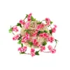 Conjunto Transfronteiriço Artificial de 18 Peças de Cipós de Flor de Cerejeira para Cobrir Tubos de Ar Condicionado, Guirlandas de Flores Artificiais de Plástico, Cipós de Flores Decorativas para Casamentos