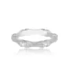 Anillo Vintage de Bambú Cepillado para Mujer, Diseño de Nicho de Lujo Ligero, Sensación de Alta Gama, Estilo Chino Nuevo, Temperamento Exquisito, Anillo Abierto Incrustado con Diamantes