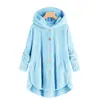 Ebay2026 Invierno Nueva Moda para Mujer Estilo Europeo y Americano Top de Felpa Sin Botones Laterales, Chaqueta de Color Sólido de Marca Irregular de Moda