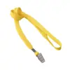 Cordão de metal popular da Amazon com clipe, corda de algodão, algodão oco, cordão para crachá de nome de marca, cordão para crachá de fábrica