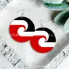 Aretes Maoríes de Estilo Étnico con Bandera de Lágrima Acrílico Estampado Pequeño Aretes Transfronterizos de Nueva Zelanda Acrílico Personalidad