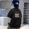 Camiseta gruesa para niños 100% Algodón Manga corta para niños 2022 nuevo verano Cubo de Rubik holgada mediana y grande camiseta para niños moda