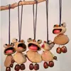Muñeca de Cáscara de Fruta y Vaina de Frijol Kit de Materiales Hechos a Mano para Bricolaje, Muñeca de Vaina de Frijol Terminada, Colgante de Carrillón de Viento de Fruta
