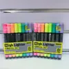 Plumón Resaltador Doble Cara Borrable de Animales Mascotas Lindos Quwushe con Aroma a Fruta y Plumón Marcador con Brillantina para Estudiantes, 12 Colores Pluma para Diario