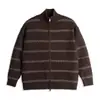 Cárdigan de Punto Rayado Estilo Tweed para Mujer 2025 Primavera Nuevo Estilo Coreano Holgado Moda Versátil Chaqueta Suéter