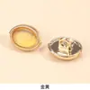 Top feminino com botões coloridos de pérola e resina com borda dourada, adequado para casacos de lã de alta qualidade, malhas e sobretudos, botões decorativos versáteis