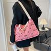 Bolsa Grande de Veludo com Laço Atacado, Bolsa de Ombro Super Prática de Grande Capacidade, Bolsa de Mão, Bolsa Transversal Versátil para Trabalho