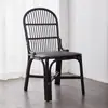 Silla con Respaldo de Ratán Tejido Usada B&B Retro Natural Ratán Real Silla para Mesa de Comedor Silla de Comedor para el Hogar Silla de Ocio para Balcón