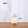 Amazon Botella de vidrio transparente con tapa de aluminio de 37 mm, botella tubo, botella de deseos, botella de deriva, botella de cápsulas de Cordyceps