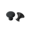 Tirador de acero inoxidable de un solo orificio, dorado y negro, para zapatero, puerta con forma de hongo, tirador redondo para cajón, tirador para mueble.