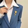 Broche de rosa de metal vintage para mujer, diseño de personalidad de alto nivel, estilo de moda, temperamento, ramillete que combina con todo, joyería