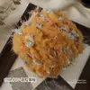 Hilo de Mohair Fino Girado a Mano y Mezclado a Mano Certificado de Seguridad para Bebés Color Caramelo Hilo de Lana DIY para Gorros de Crochet Hechos a Mano