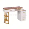 Mesa de Manicure Personalizada Fabricante de Mesa de Manicure Hongzi Mesa de Vidro Marrom para Manicure Zhuozi E-commerce Transfronteiriço Fornecimento