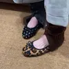 Primer Encuentro Temporada Lazo Versátil Estilo de Noche Zapatos Planos para Mujer sin Cordones Puntera Redonda Sencillos Cómodos Suela Suave