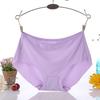 Ropa Interior para Mujer Yumei 8912 Cintura Media Seda de Hielo Sin Costuras de Una Pieza Talla Extra Talla Extra Calzones de Color Sólido para Mujer