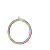 Juguete para Loro Xuanfeng Color Degradado Anillos Columpio Soporte Palo Loro Monje Piel de Tigre Rompecabezas Juego Escalada para aliviar el aburrimiento