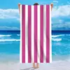 Comércio exterior de veludo de um lado toalha de praia de microfibra toalha de banho de praia personalizado listrado padrão toalha toalha de banho verão praia